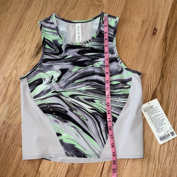 NEW Lululemon Swift Ventilated Running Tank Top Paint Glide Warp Multi Size 4 - Picture 7 of 11